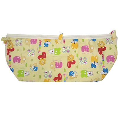 love baby cradle cloth with upper net yellow